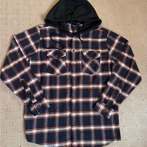 Plaid Hooded Flannel Shirt